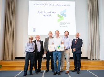 Personen von der Schule auf der Veddel